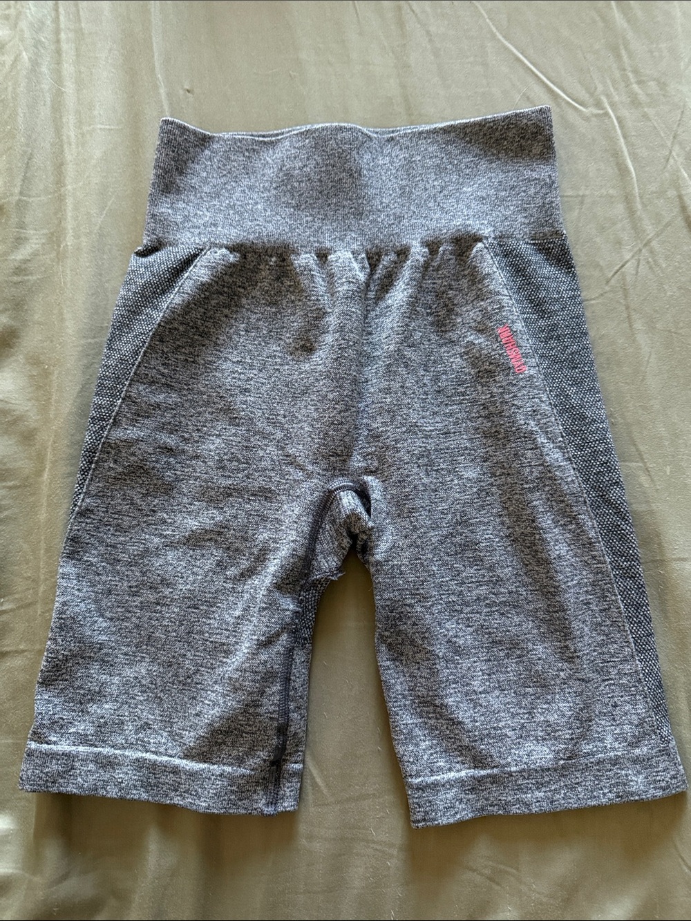 Gymshark High-Waist Gray Athletic Bike Shorts